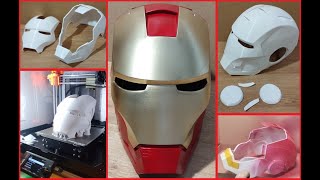 PRUSA MK4 - IRONMAN HELMET magnetic upgrade - step by step 3D print, paint cosplay helmet (mark 2/3)