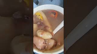 Pease soup with chicken foot salt beef cow skin 😋 #jamaican strong back soup 🍲 😋 🌶💯🇯🇲