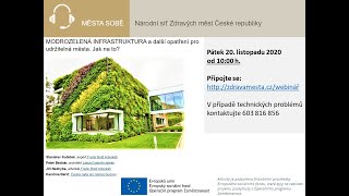 Webinář NSZM - Modrozelená infrastruktura a další opatření pro udržitelná města 20/11 2020