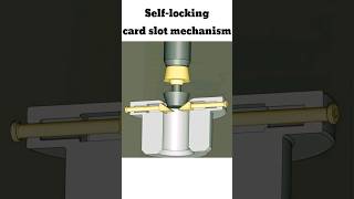 Self-locking card slot mechanism! Solidworks 3D animation #Shorts