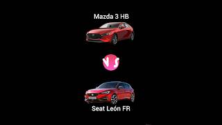 Mazda 3 va Seat León (versiones tope)... #mazda #mazda3 #seat #seatleon #automoviles #comparacion