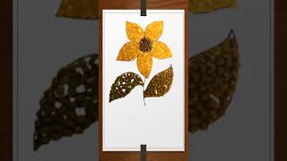 Easy beautiful seed art ideas for school art activity/ project, pulse, pumpkin seed #craft #shorts