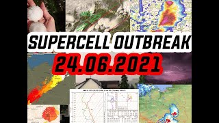 SUPERCELL OUTBREAK w Polsce 24.06.2021. Gwałtowne burze w Polsce