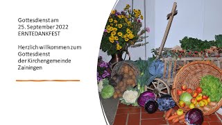 Gottesdienst am 25. September 2022