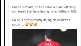 Brazilian striker hulk breaks up with wife for wifes' niece