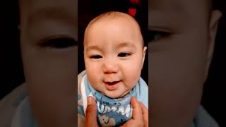 5 months old baby Ty fluffy cheeks #5montholdbaby #funnybabyvideos