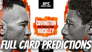 UFC Fight Night Covington vs Buckley Full Card Predictions