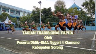 Seni Drama Tarian Tradisional Papua Peserta Didik SMAN 4 Klamono Sorong.