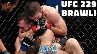 UFC 229 BRAWL! Conor McGregor Vs Khabib Nurmagomedov | MMA Shouts