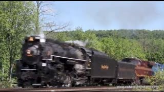 Nickel Plate  #765 steam locomotive and the Norfolk Southern PRR & Conrail heritage units