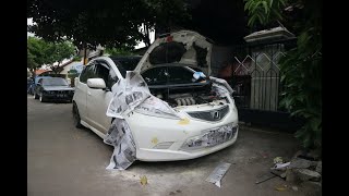 Honda Jazz GE8 Bemper Pecah Di Repair