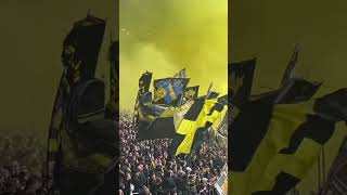 Hyllning till Ivan Turina 🖤💛#norrastå #aik #allsvenskan #tifo #blackarmy #pyro