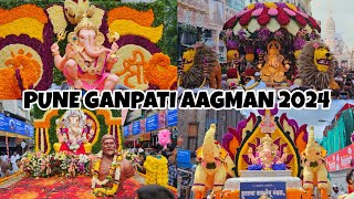 Pune Ganpati Aagman 2024 Live | Shirmant Dagduseth Ganpati Aagman | Pune Manache Ganpati Aagman 2024