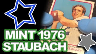 1976 Topps Football Roger Staubach Unboxing in Near Mint Condition