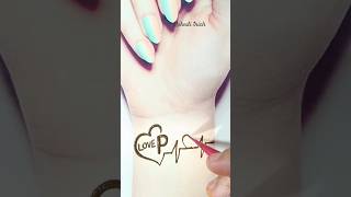 Beautiful "P" letter mehndi tattoo design ❤ | mehndi design #shorts #youtubeshorts