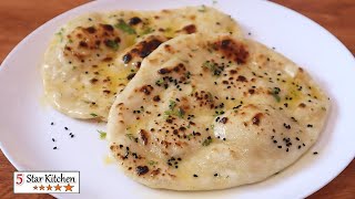 No Oven, No Yeast Butter Naan On Tawa - तवे पर बनाये रेस्टोरेन्ट जैसी तंदूरी रोटी / बटर नान