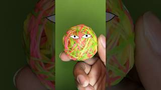 CUTTING RUBBER BAND BALL #shorts