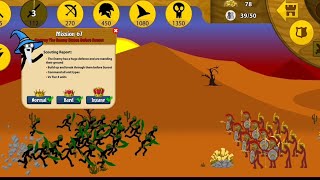 Stick War Legacy Mission 67 Breakthrough enemy's Defence before sunset Hard-Insane difficulty