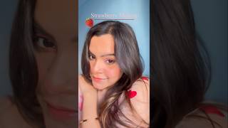 Strawberry makeup 🍓#shortsday #strawberrymakeup #strawberrytrend #cherryjain #dailyshortsvideos #fy