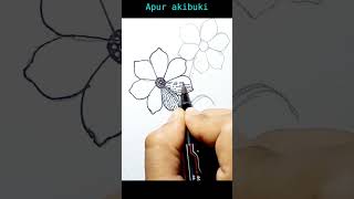 How to draw flowers | Easy flower drawing | #shorts