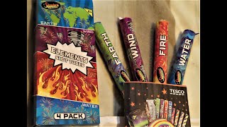 Tesco Elements  shot tubes  Standard Fireworks