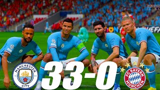 FIFA 23 - MESSI, RONALDO, MBAPPE, NEYMAR, ALL STARS | MAN CITY 33-0 BAYERN