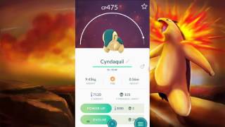 Pokémon go Cyndaquil to  Typhlosion evolution