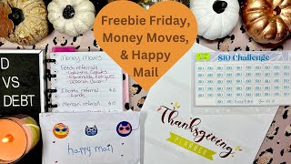 Freebie Friday Thanksgiving planner printable, big Money Moves milestones, and happy mail!