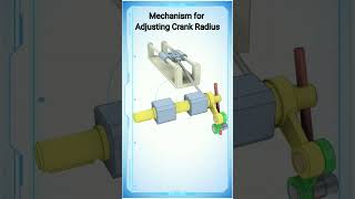 Adjusting Crank Radius mechanism #Short #solidworks #automobile