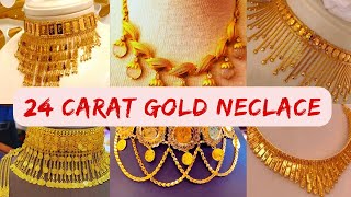 24-KARAT Gold_Dubai Gold Jewellry_Gold necklace for brides_heavy gold jewellry