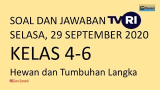 Soal Jawaban TVRI Kelas 4-6 Selasa 29 September 2020