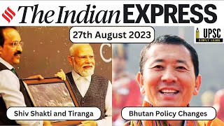 [Art of Reading Newspaper] 27 August 2023 | The Indian Express | #upscnewsanalysis #UPSC #ias