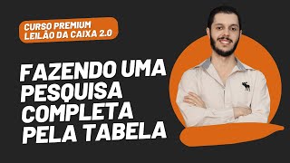 AULA 1.30 - FAZENDO UMA PESQUISA COMPLETA PELA TABELA [CURSO PREMIUM LEILÃO DA CAIXA 2.0]