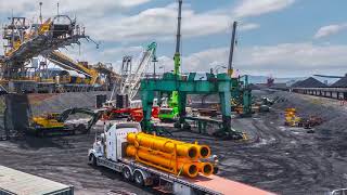 Dismantling of a redundant Coal Stacker at Port Kembla Coal Terminal