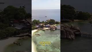 Las tres playas de Koh Nang Yuan a vista de drone , el snorkel era espectacular