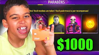 MEU IRMÃOZINHO ROUBOU MEU CARTÃO PRA COMPRAR AS SKINS DE HALLOWEEN NO FREE FIRE!