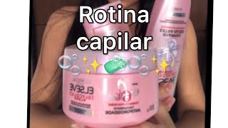 Rotina capilar no domingo 🫧💆🏻‍♀️✨#dicas #cabelo #rapunzel #vlog