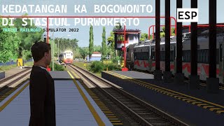 KEDATANGAN KERETA API BOGOWONTO DI STASIUN PURWOKERTO | TRAINZ SIMULATOR INDONESIA