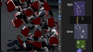 RBD Simulations and the New MPM Solver - Isolating Inside and Outside Fractured Pieces