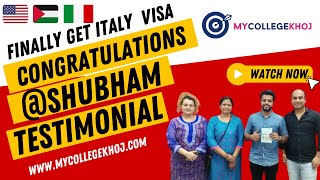 Happiness is when you earn an Italian Visa🥰 Study Visa Consultant by #mycollegekhoj