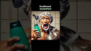 Swallow shampoo 🤪 #funny #ai #memes