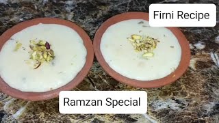 Ramzan Special Firni Recipe Very Quick Recipe Tasty and Delicious