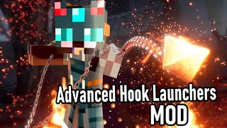 Advanced Hook Launchers minecraft Mod 1.19. lanzadores de ganchos y telaraña para trepar bien loco