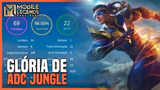 COMO EU PEGUEI GLÓRIA JOGANDO SÓ DE ADC NA JUNGLE | MLBB