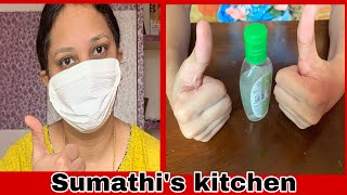 Instant DIY face mask with Tissue paper | DIY sanitizer