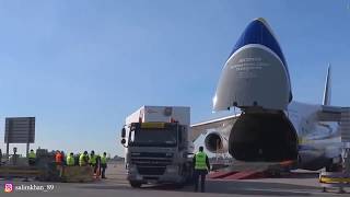 WOW!!! PESAWAT CARGO ANTONOV AN-124 BAWA Helikopter & Gerbong Kereta api 3 sekaligus!!!