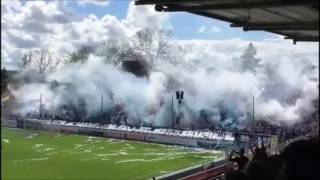 Magdeburger Pyroshow in Aalen (VfR Aalen - 1.FC Magdeburg | 3.Liga)