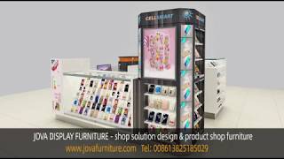 mall kiosk for digital mobile phone and accessories display showcases