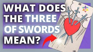 What Does The Three Of Swords Mean? #SHORTS