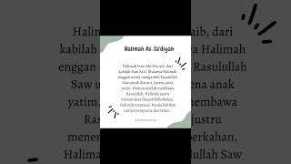 Ibu Susu Nabi #muhammadﷺ #halimasultan #ibu